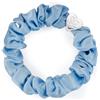 By Eloise London Silver Heart Silk Scrunchie colore Sky Blue