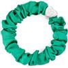 By Eloise London Silver Heart Silk Scrunchie colore Jungle Green