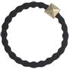 By Eloise London Gold Pyramid Stud Black