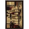 MOHAWK Home New Wave Vino e Bicchieri Stampato Tappeto, Nylon, Brown, 3-PieceRugSet