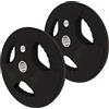 DONATIF Set Dischi Palestra da 5 Kg, Dischi per bilanciere Ghisa Foro 28 mm, Rivestimento in Gomma, Dischi Manubri e Bilanciere Palestra, Impugnatura Tip-Grip, Home Gym