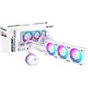 GIGABYTE Ventola per PC GIGABYTE AORUS WATERFORCE X II 360 ICE Raffreddamento a liquido CPU AIO - 3x ventole ARGB da 120 mm, LCD colori, DAISY-CHAIN, compatibile con Intel LGA 1851 e AMD AM5 [GP-AORUS WATERFORCEX 3]