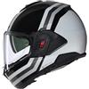 Nolan CASCO REVERSIBILE NOLAN N120-1 LINEO N-COM 348 NERO BIANCO ARGENTO TAGLIA M