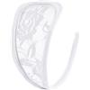 STD Invisible Strapless C-String Transparent Floral Lace White