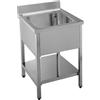 Lavello cm 80x70x85 in Acciaio Inox Professionale 1 Vasca con Ripiano