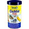 TETRA 500 ml TetraCichlid Mangime Completo in Sticks per Ciclidi e Altri Pesci di Taglia Grossa da Acquario