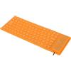 KIMISS Tastiera Arrotolabile Flessibile Wireless in Silicone - Design Completamente Sigillato, Cablata USB, Leggera, Portatile, Silenziosa (Arancia)