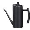 AMYSTY Oliera Acciaio Inox, Dosatore per Olio d'oliva,Bottiglia Dispenser Porta Olio e Aceto con Beccuccio,per Cucina BBQ Pasta Insalata Padella Griglia(Size:500ml,Color:Nero)