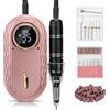 Madenia Fresa per Unghie Professionale Ricaricabile, 35000RPM Lima per Unghie Elettrica Portatile, Senza Fili Fresa Unghie con 13 punte per unghie per Salone Manicure e Casa (Rosa)