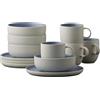 Studio Round North - Set di brunch, 12 pezzi, colore: bianco opaco