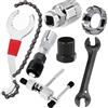 Laufunjoy 7 Pezzi Set di Utensili per Catene di Bici, Set di Riparazione per Biciclette Rimozione Staffa Rimozione MTB Bici da Strada Strumenti di Manutenzione per Mountain Bike Bici da Strada