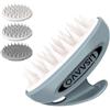 LISAAVO Scalp Massager Hair Growth, Scalp Brush, Hair Massager Scalp, Head Massager for Hair Growth, Shampoo Brush for Women Men Wet Dry Use, 3 Hardness Level Scalp Scrubber, Grigio