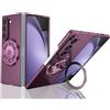 ZHOZEXIN Compatibile con Samsung Galaxy Z Fold 6, Supporto ad Anello Magnetico Antiurto Custodia Protettiva Sottile, Custodia per Telefono per Samsung Galaxy Z Fold 6 (Lilla)