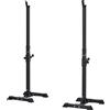 HOMCOM Supporto per Bilanciere Set di 2 Rack in Acciaio, Altezza Regolabile su 12 Livelli, 50x49x124-154cm, Nero Homcom|Aosom