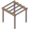 SUNWOOD Pergola in Legno da Giardino Slim, da 300x300 cm, in Legno Impregnato Classe IV, Personalizzabile
