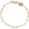 COAI Bracciale Acciaio Donna Catena Oro 18K e Pietre Naturali, Bracciale Donna Citrino