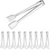 MABAHON 10 Pezzi Pinze Cucina Barbecue Professionale Pinza Barbecue Chef Acciaio Inox Multifunzione per Barbecue, Bistecca, Hamburger, Pasta, Dessert, Decorazione(9 pollici)
