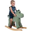 BAKAJI Dinosauro a Dondolo Giocattolo Cavalcabile per Bambini con Suoni Realistici e Struttura in Legno e Tessuto di Qualità Giochi Prima Infanzia Dimensione 64 x 26 x 55 cm