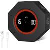 Cuteefun Timer Pomodoro a Rotazione 1/3/5/15/30/60/90 Minuti Conto Alla Rovescia, Display LCD Sonoro Regolabile per Cucina, Studio, Riunioni, Nero