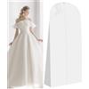 Azyvum Custodia Porta Abito da Sposa Copriabiti Antipolvere sacchetti 180cm per indumenti per Abiti da Sposa,Traspirante, Antipolvere,Abiti da Sera,Cappotti,180x60x40cm