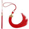 CRASPIRE 2 pz. Nappa Rossa per Laurea 2025 Nappe per Cappelli da Scapolo con Ciondolo Anno Oro Laureati Decorazione con Nappe Cappello Cerimonia Accademica Lauree Festa Decorazione Ricordo Regalo