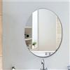 ENKI, Horizon, BM031, specchio ovale senza cornice, 400 x 600 mm, bordo lucido