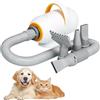 Memows 2800W Soffiatore per Cani Asciugacapelli per Cani con 4 Ugelli Phon per cani Velocità di Vento Regolabile Asciuga Cane Meno Rumore Soffiatore Cane per Uso Privato e Professionale