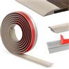 ztowoto 300cm Striscia Di Copertura-Autoadesivo,Soglia Di Dislivello Pavimento Pvc,Striscia Di Porta Di Transizione Bordi Pavimentazione,Bordo Moquette Per Transizione(3.5 Cm,Venatura Del Legno Grigia)