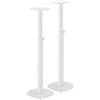 myWall My Wall HS 23 WL - Supporto per altoparlante estensibile, supporto da pavimento, regolabile in altezza bianco 2 pezzi.