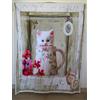 Pago Poco Plaid o Coperta In Morbidissima Microfibra Con Stampa Digitale Disegno GATTO-CANE-ORSETTO Misura 130x160 con Retro Agnellato NOVITA' 2020!!!! (Gatto e Fiori)