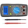 Högert Technik - Misuratore digitale multifunzione I multimetro fino a 600V / 10A I Schermo LCD I Rivestimento in gomma I Ergonomico e Compatto I Cavo di misurazione I HT1E602