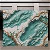 PETTI Artigiani Italiani - Copriforno Cucina Moderno Effetto Marmo Azzurro, Copri Forno da Cucina 40x50 cm, 100% Made in Italy