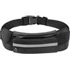 GUTEINTE Marsupio Sportivo Running Uomo Donna - Custodia Sport Fascia da Cintura con Portaborraccia - per Portafoglio Chiavi Porta Cellulare iPhone 14/15, Cinturino Regolabile (Nero)