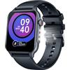 TAOLOON Smartwatch Uomo Con Fitness Orologio Android: 1.96 Digitale Smart Watch Con LED Torcia Bluetooth 100+ Sportive Waterproof Watch Con Contapassi Sonno Calorie Misura Fitness Tracker Per IOS Iphone