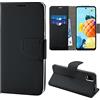 N NEWTOP Cover Compatibile per LG K61, HQ Lateral Custodia Libro Flip Chiusura Magnetica Portafoglio Simil Pelle Stand (Nero)