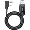 JUCJET Walkie Talkie Cavo di programmazione USB a 2 pin, compatibile con radio Baofeng serie JUCJET UV-5R UV-5RE BF-88E BF-888S Sistema informatico compatibile WinXP / Win7 / Win8 / Win10 (1 pezzo)