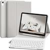 ZKTUYU Custodia per tastiera per iPad Air 11 pollici, M3/M2 (2025/2024), iPad Air 5/4a generazione 2022/2020 da 10,9 pollici, con portapenne, tastiera Bluetooth QWERTZ rimovibile, cover posteriore in