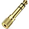 POSUGEAR Adattatore Jack Cuffie 6,35 mm maschio a 3.5mm femmina, Connettore Jack Cuffie Stereo 6.3 a 3.5 Placcato oro Compatibile con Cuffie, Altoparlante,Mixer Audio ect