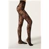 Calzedonia Collant Con Fiori In Tulle Nero