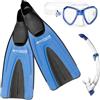 SALVIMAR, Tris da snorkeling, maschera Morpheus Adulto in silicone + Snorkel Time Splash + pinne Nobilis, Blue, 34/35