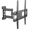 RICOO Supporto TV parete S7644 32-55 pollici (81-140 cm) Staffa televisore Girevole Inclinabile Porta televisione universale VESA 200 x 200-400 x 400 Nero