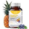 F B PHARMA BROMELINA COMPLEX - Integratore con Bromelina, Tarassaco, Centella Asiatica e Mirtillo Nero - Favorisce il Drenaggio dei Liquidi Corporei e la Funzionalità del Microcircolo, Prodotto in Italia