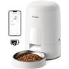 PETLIBRO Mangiatoia automatica per gatti con app, senza fili 2,4 G, distributore di cibo intelligente abilitato WiFi, batteria ricaricabile con durata della batteria di 30 giorni, con ciotola in