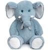 BEJOY Orsacchiotto Elefante XXL Grande, Giocattolo Morbido con Occhi 3D, Grande Orso per Bambini, Blu, 100cm
