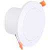 PATIKIL Griglia di Ventilazione Rotonda a Molla 3 ABS Regolabile Bianco | Scarico Soffitto, per Ventilazione Casa Soggiorno Cucina Ufficio, con Schermo a Rete Integrato