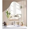 JMITHA Specchio Asimmetrico da Parete Senza Cornice - Decorativo per Camera da Letto e Ingresso - Vetro