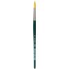 da Vinci, NOVA con manico corto, pennello per acquerello, fibre sintetiche color oro, acrilico, olio, acquerello, tempera, manico verde lucido, vegano, Made in Germany, rotondo, misura 10