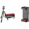 Manfrotto Befree Advanced Treppiede con Chiusura a Leva & MCLAMP, Morsetto Universale per Smartphone con Attacchi con Filettatura