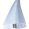 Bagnoxx guarnizione magnetica per porte doccia 200cm, spessore vetro 6mm, angolo di chiusura 180 gradi, trasparente, per porta scorrevole o battente, labbro doccia in PVC