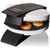Cloer 6121 donut maker for 6 mini donuts or bagels, non-stick coating, red indicator light, stowable to save space, cable winder, plug depot, 520 w, white metal housing